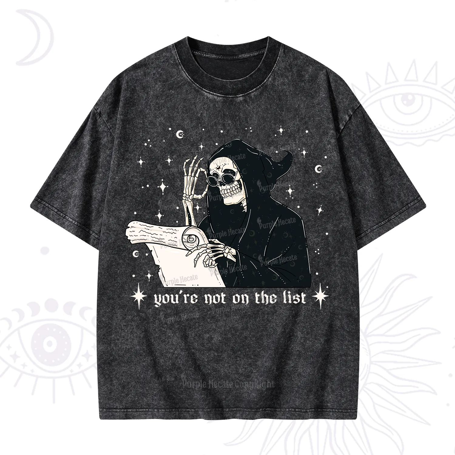 Purplehecate You're Not On The List Washed T-Shirt