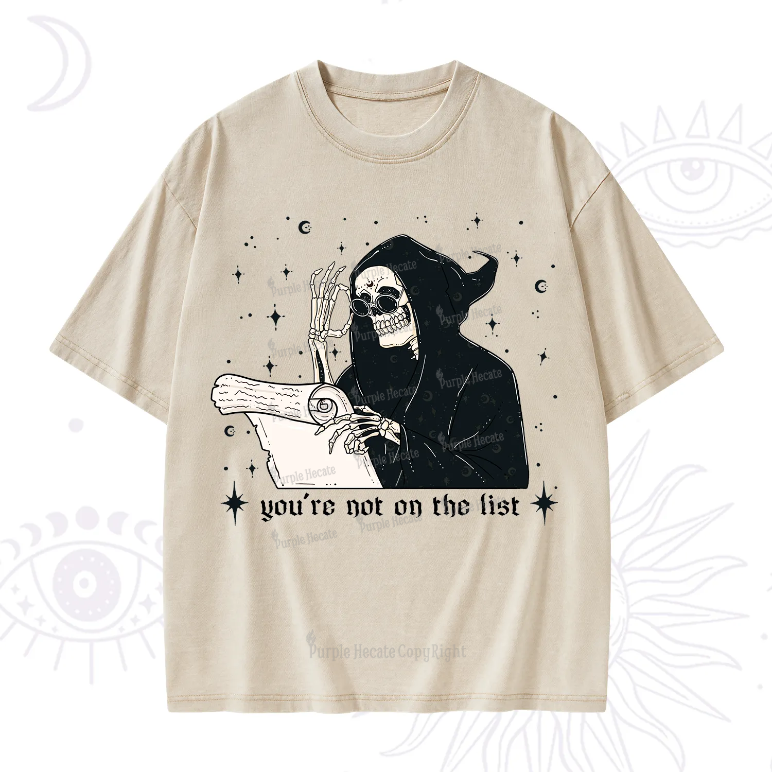 Purplehecate You're Not On The List Washed T-Shirt