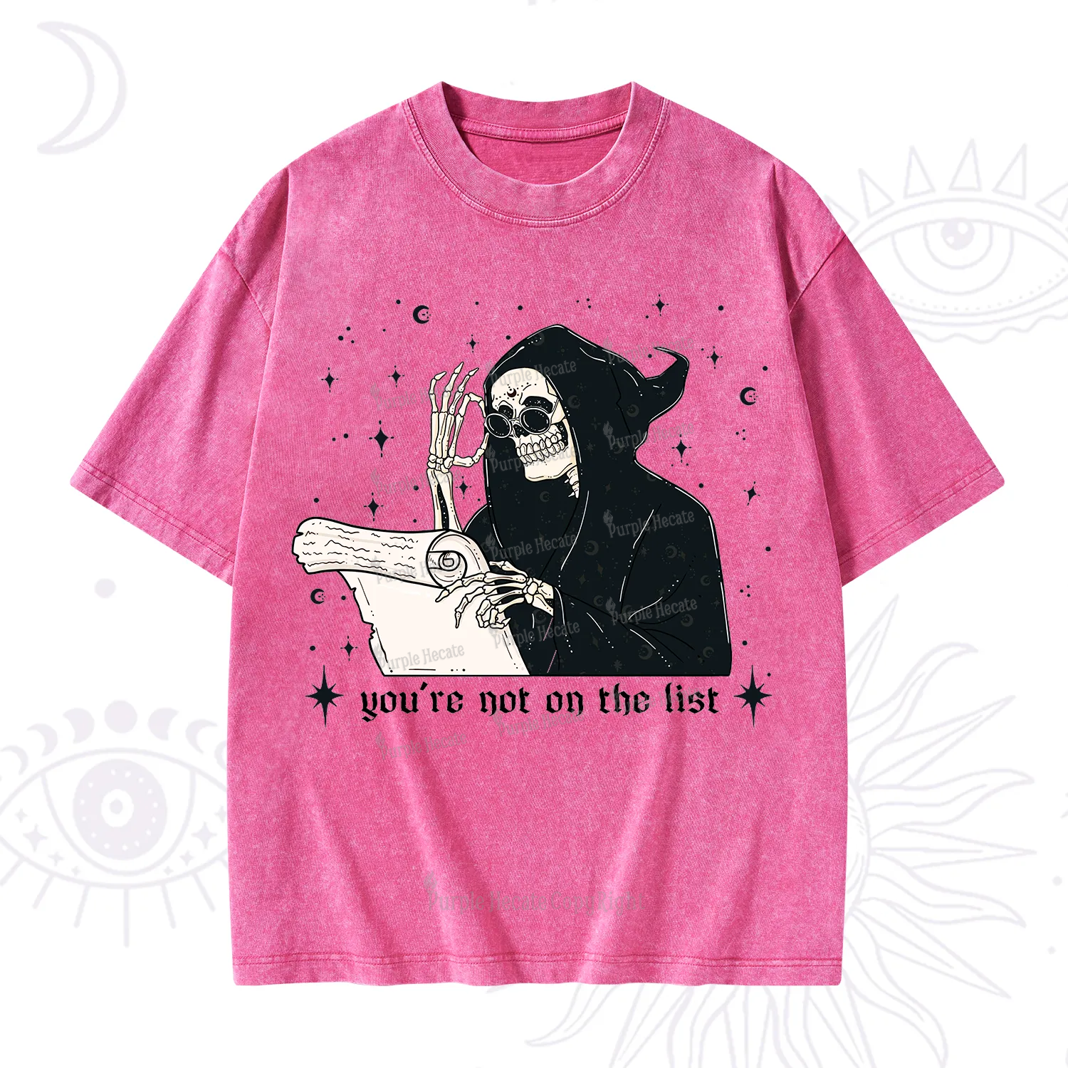 Purplehecate You're Not On The List Washed T-Shirt