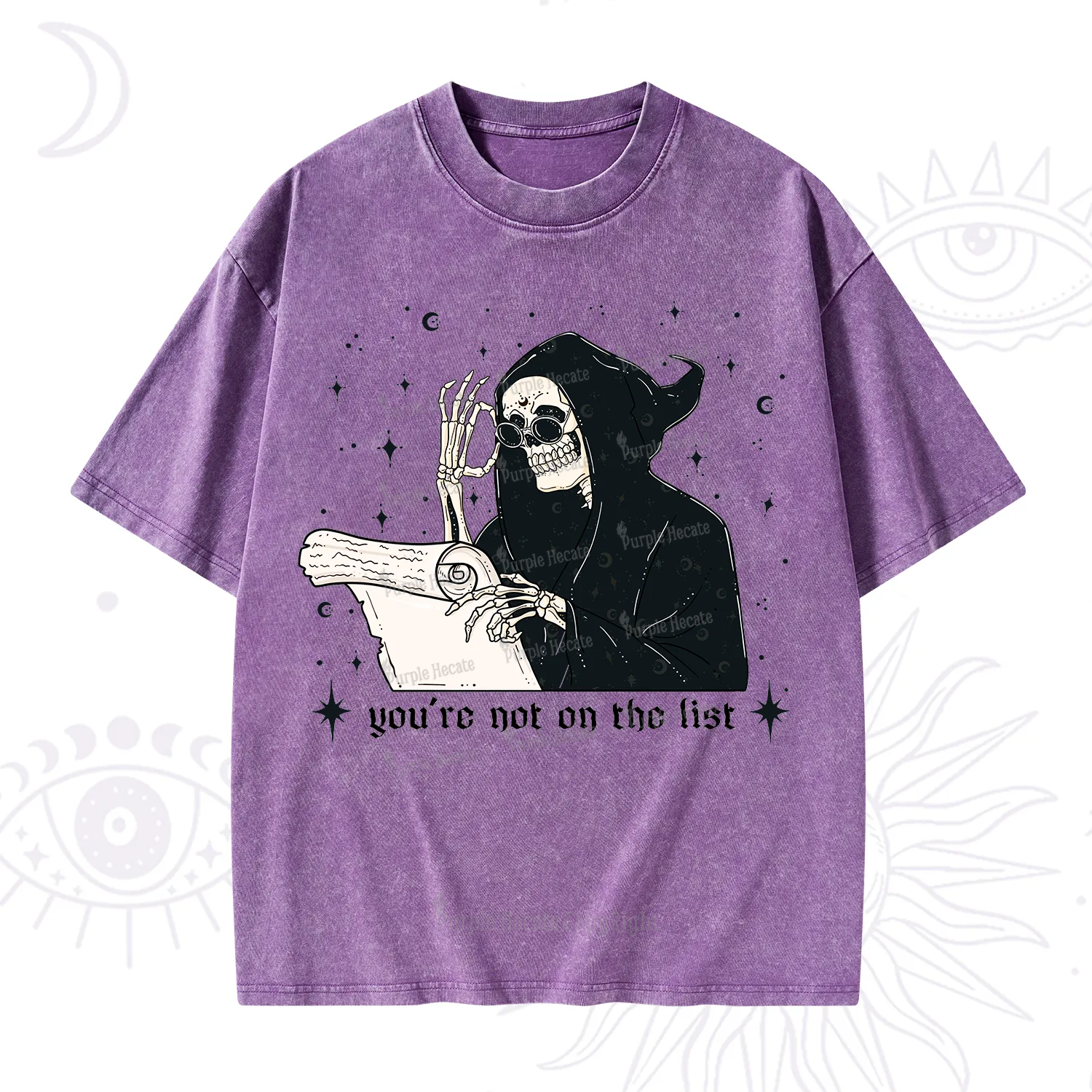 Purplehecate You're Not On The List Washed T-Shirt