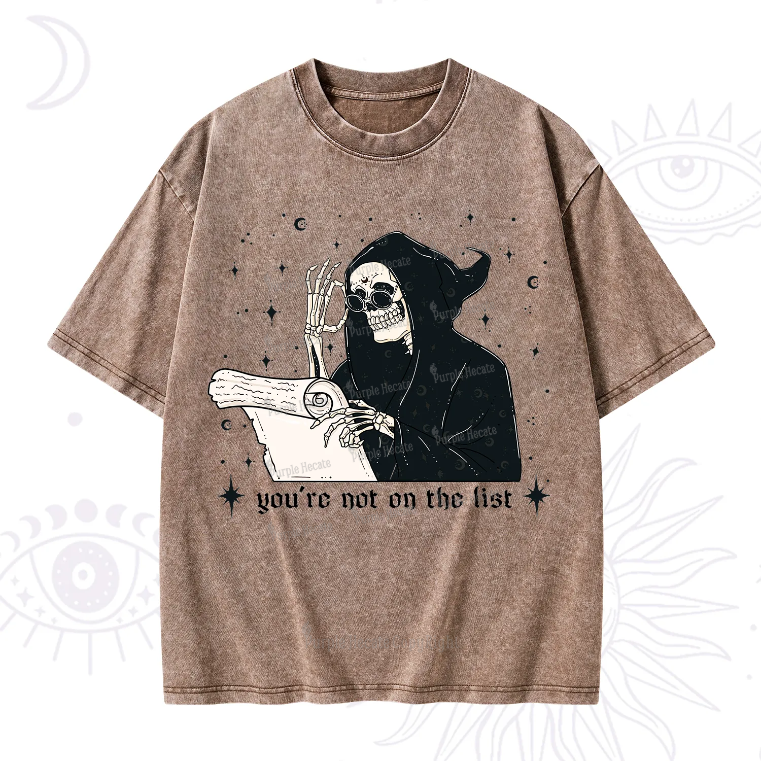 Purplehecate You're Not On The List Washed T-Shirt