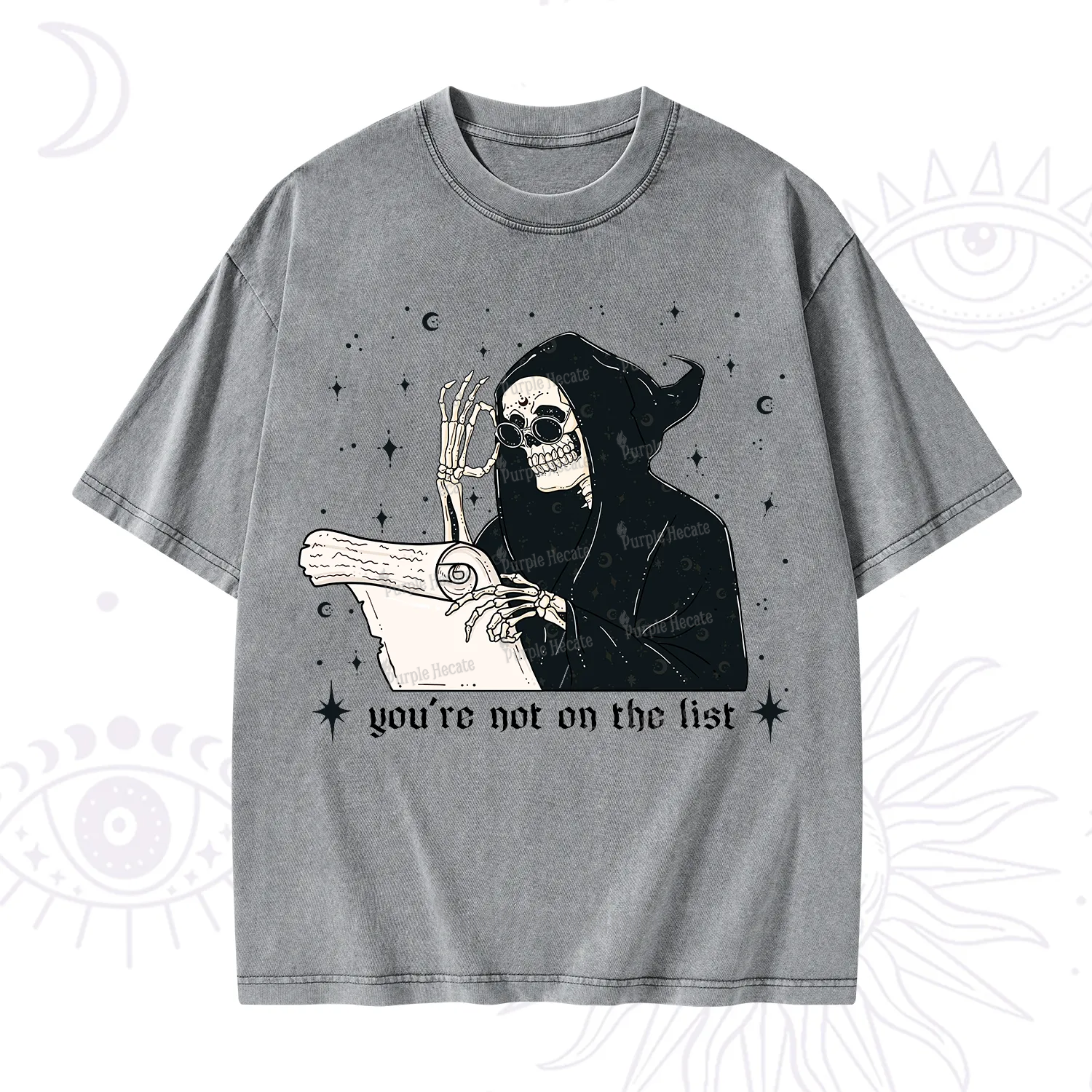 Purplehecate You're Not On The List Washed T-Shirt