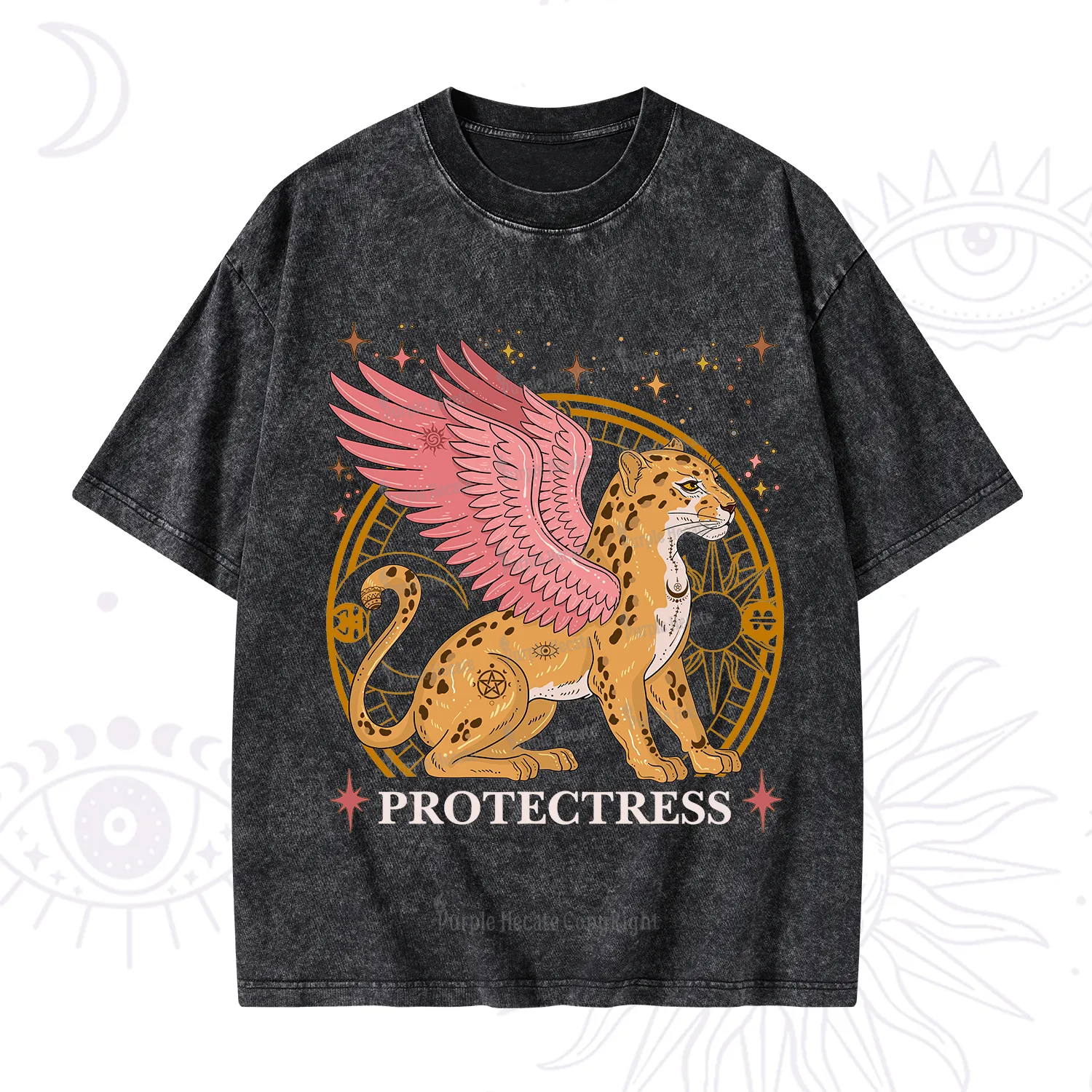 Purplehecate Celestial Protectress Washed T-Shirt
