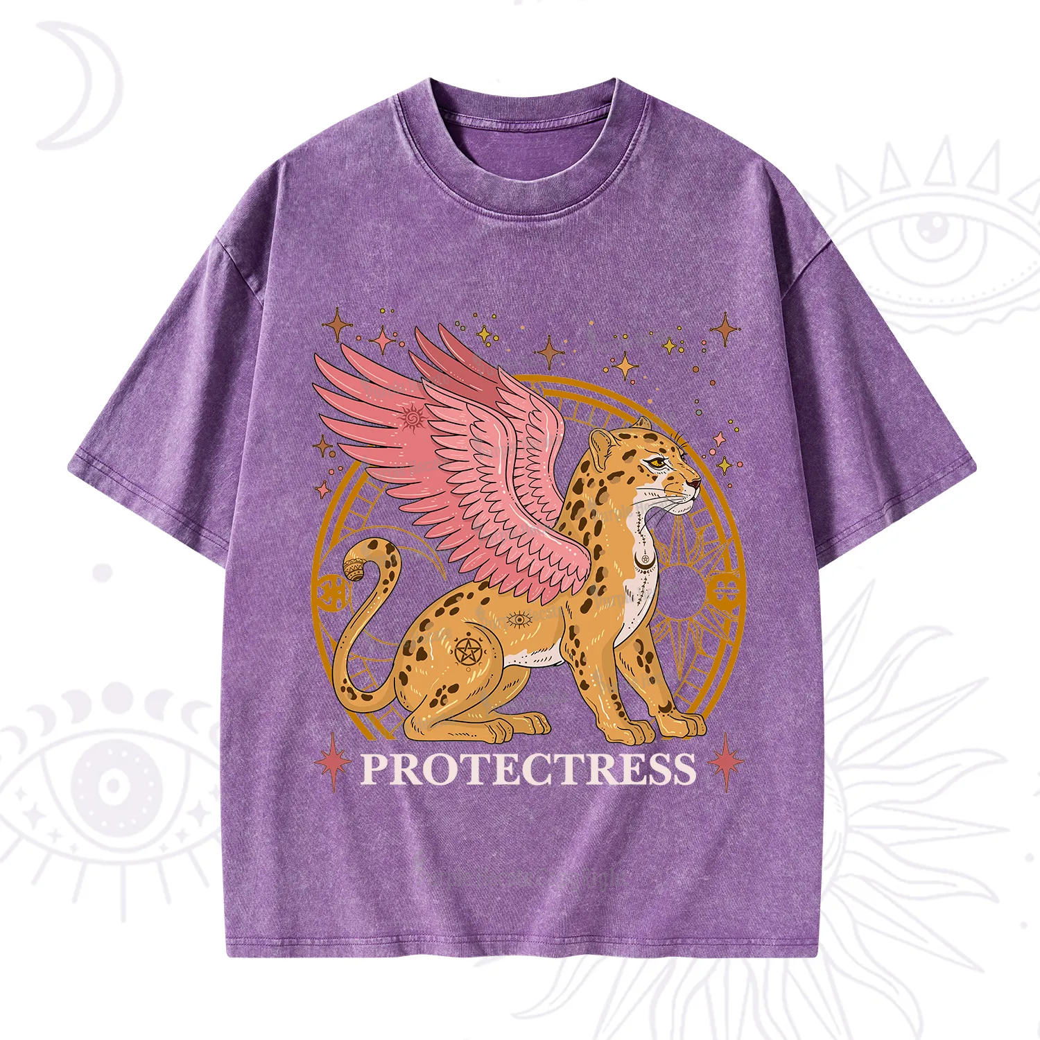 Purplehecate Celestial Protectress Washed T-Shirt