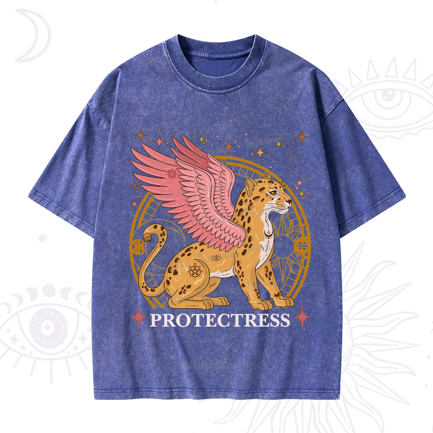 Purplehecate Celestial Protectress Washed T-Shirt