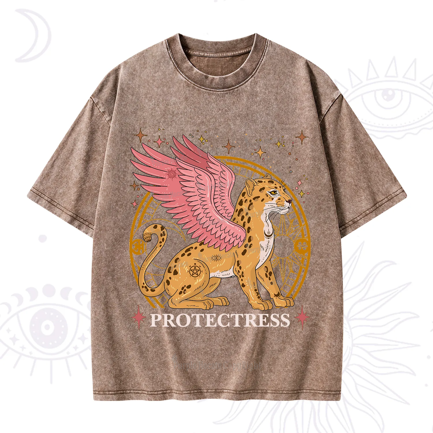 Purplehecate Celestial Protectress Washed T-Shirt