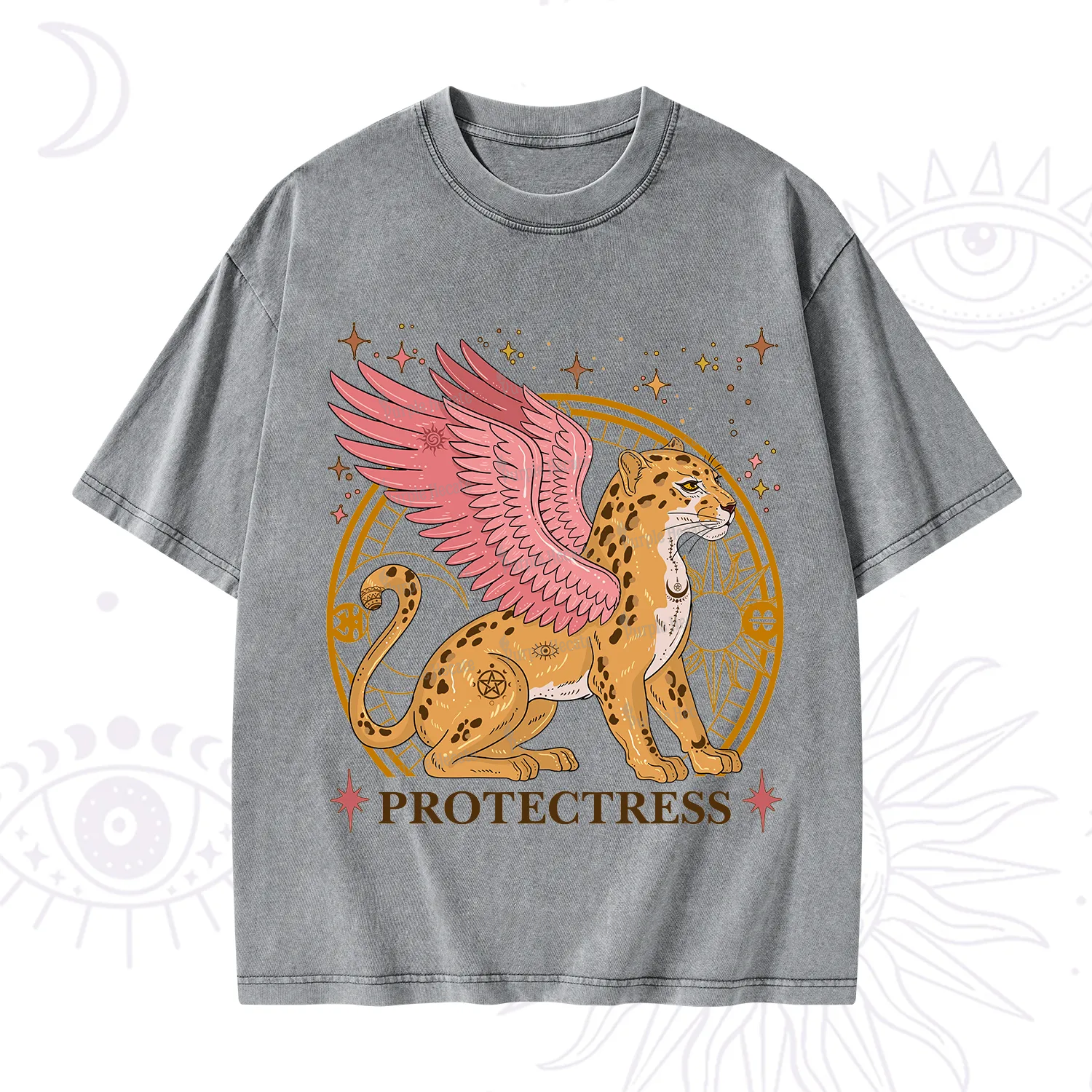 Purplehecate Celestial Protectress Washed T-Shirt
