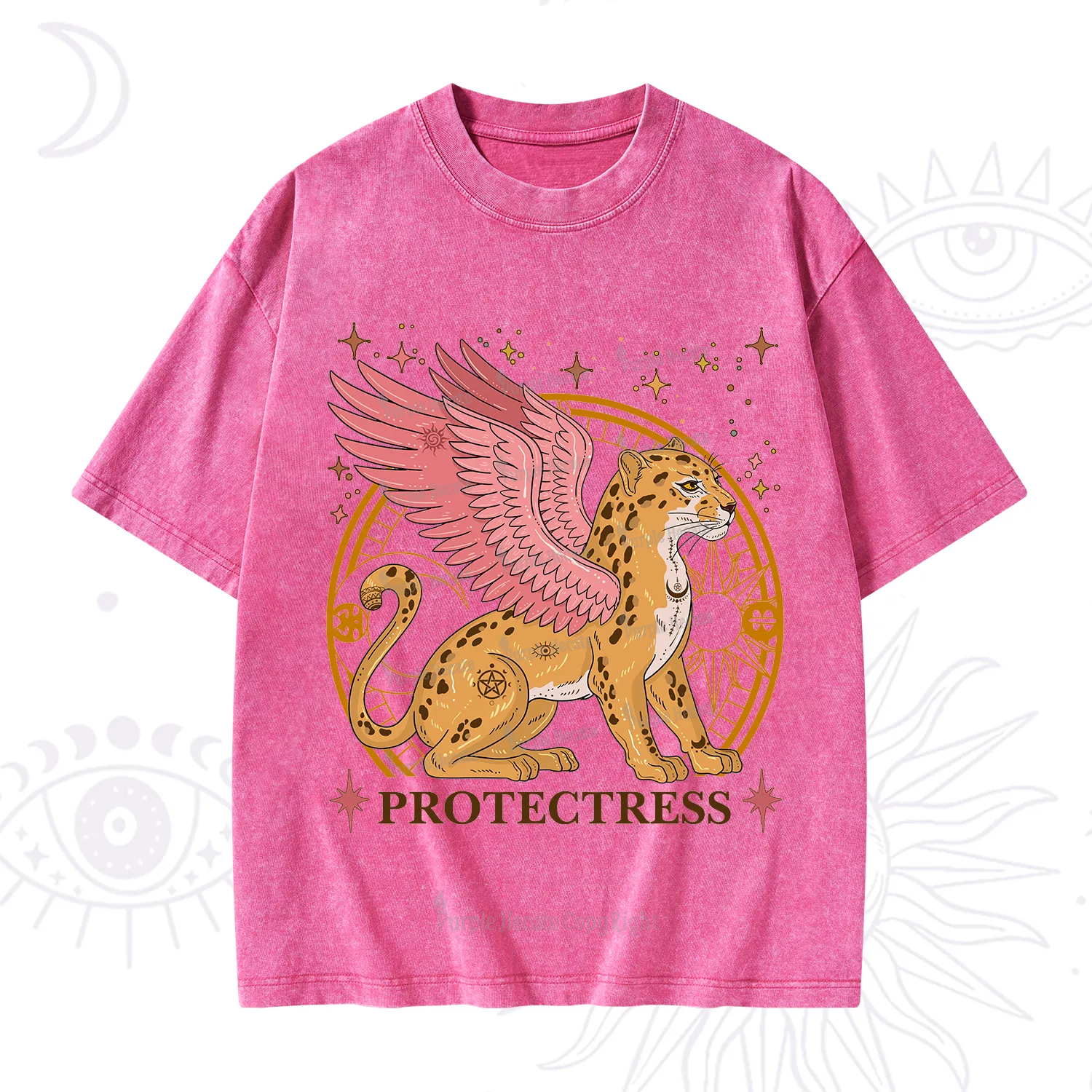 Purplehecate Celestial Protectress Washed T-Shirt