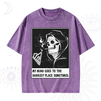 Purplehecate My Mind Goes To The Darkest Place Sometimes Washed T-Shirt