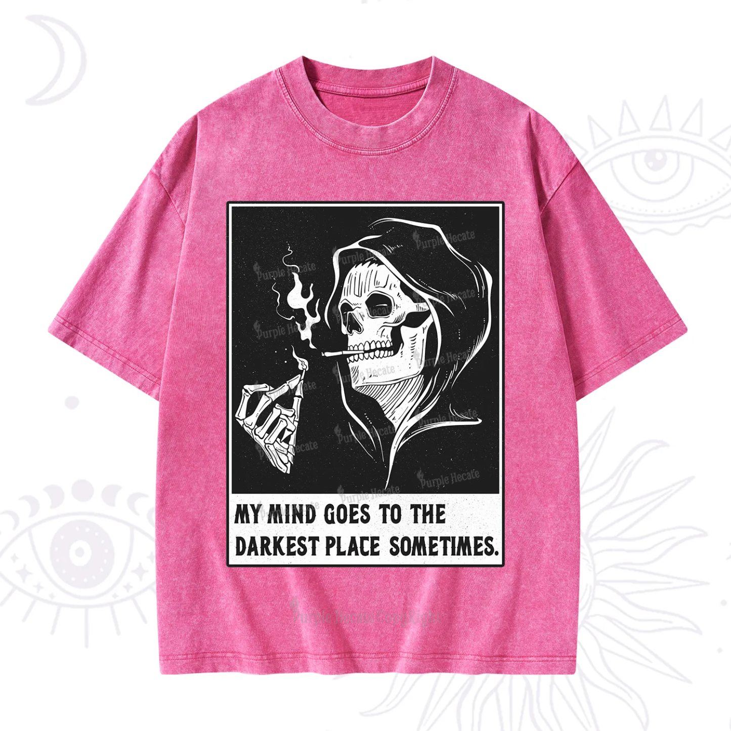 Purplehecate My Mind Goes To The Darkest Place Sometimes Washed T-Shirt