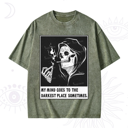 Purplehecate My Mind Goes To The Darkest Place Sometimes Washed T-Shirt