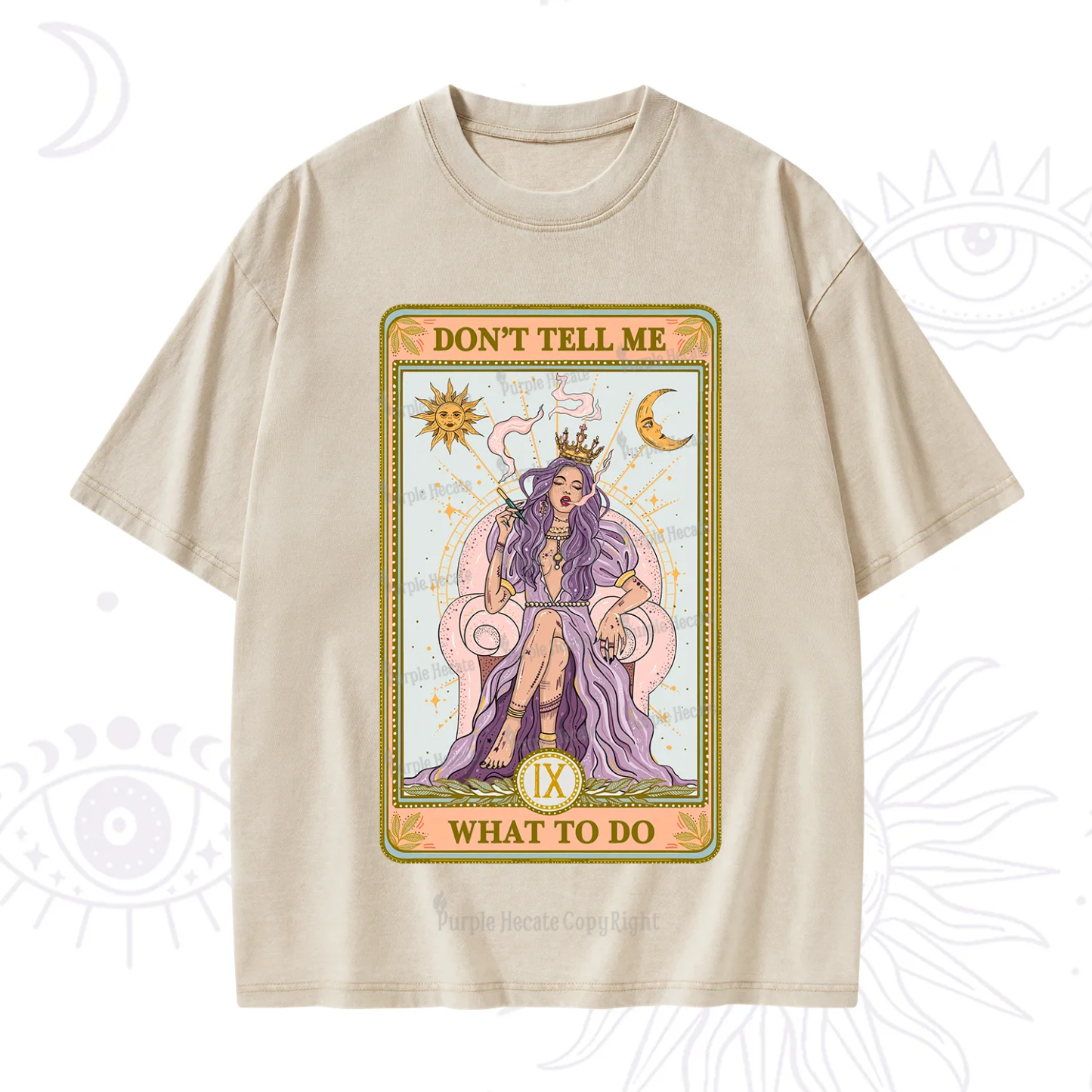 Purplehecate The Don't Tell Me What To Do Oracle Card Washed T-Shirt