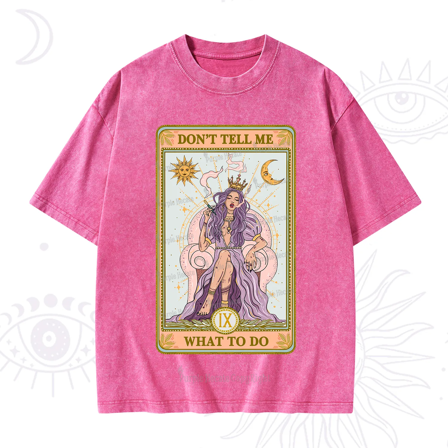 Purplehecate The Don't Tell Me What To Do Oracle Card Washed T-Shirt