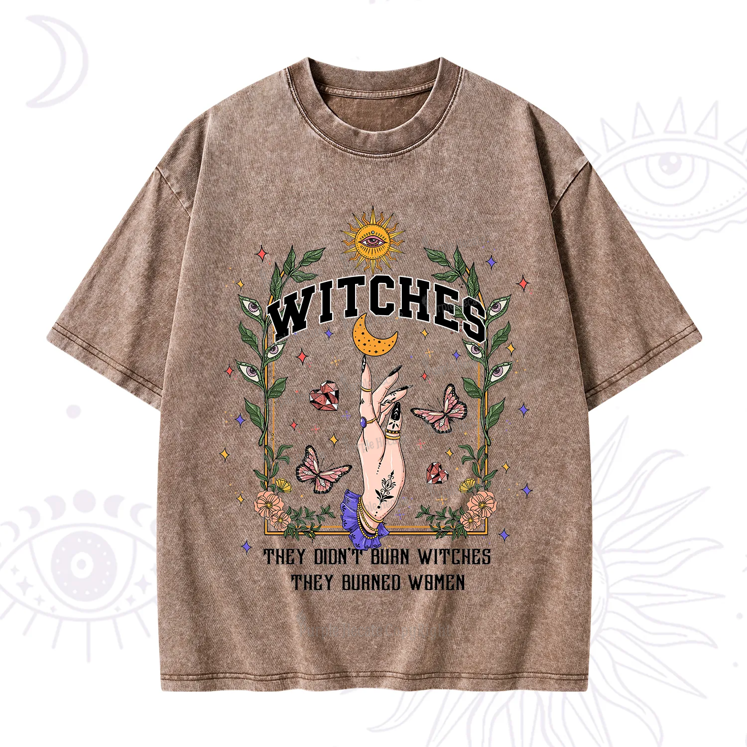 Purplehecate They Didn't Burn Witches They Burned Women Washed T-Shirt