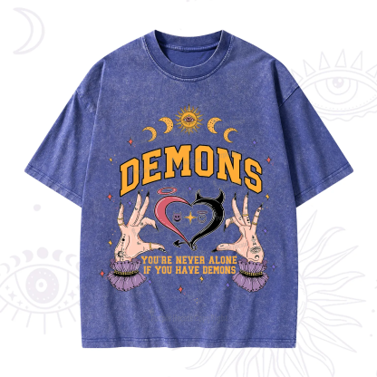 Purplehecate You're Never Alone If You Have Demons Washed T-Shirt