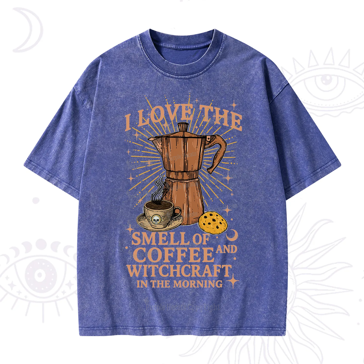Purplehecate I Love The Smell Of Coffee And Witchcraft In The Morning Washed T-Shirt