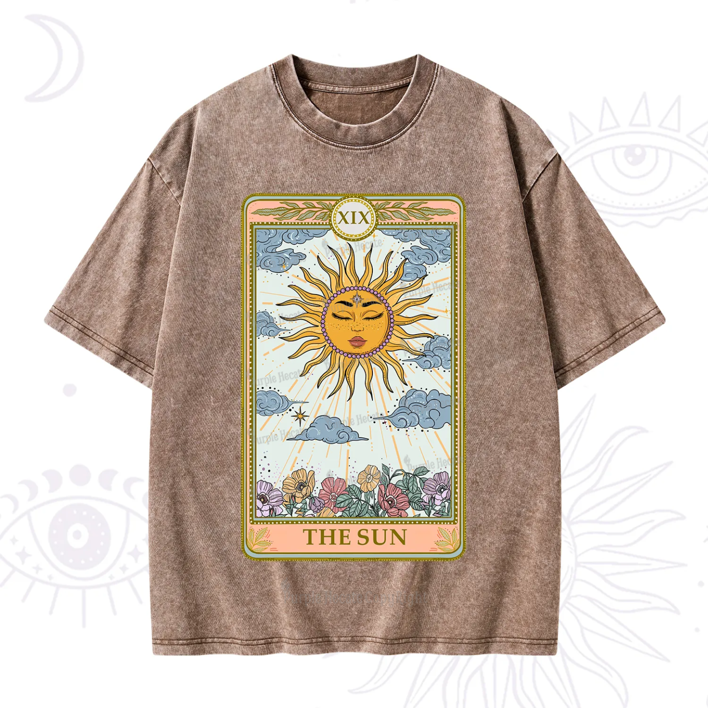 Purplehecate The Sun Tarot Washed T-Shirt