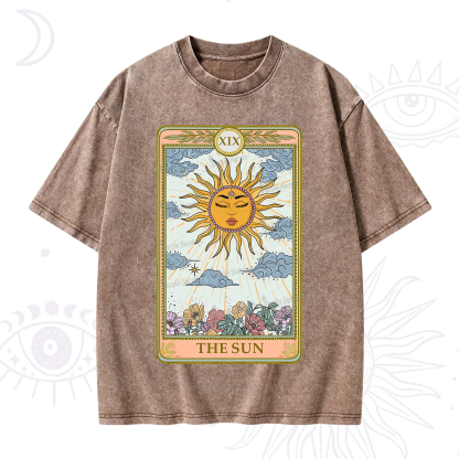 Purplehecate The Sun Tarot Washed T-Shirt