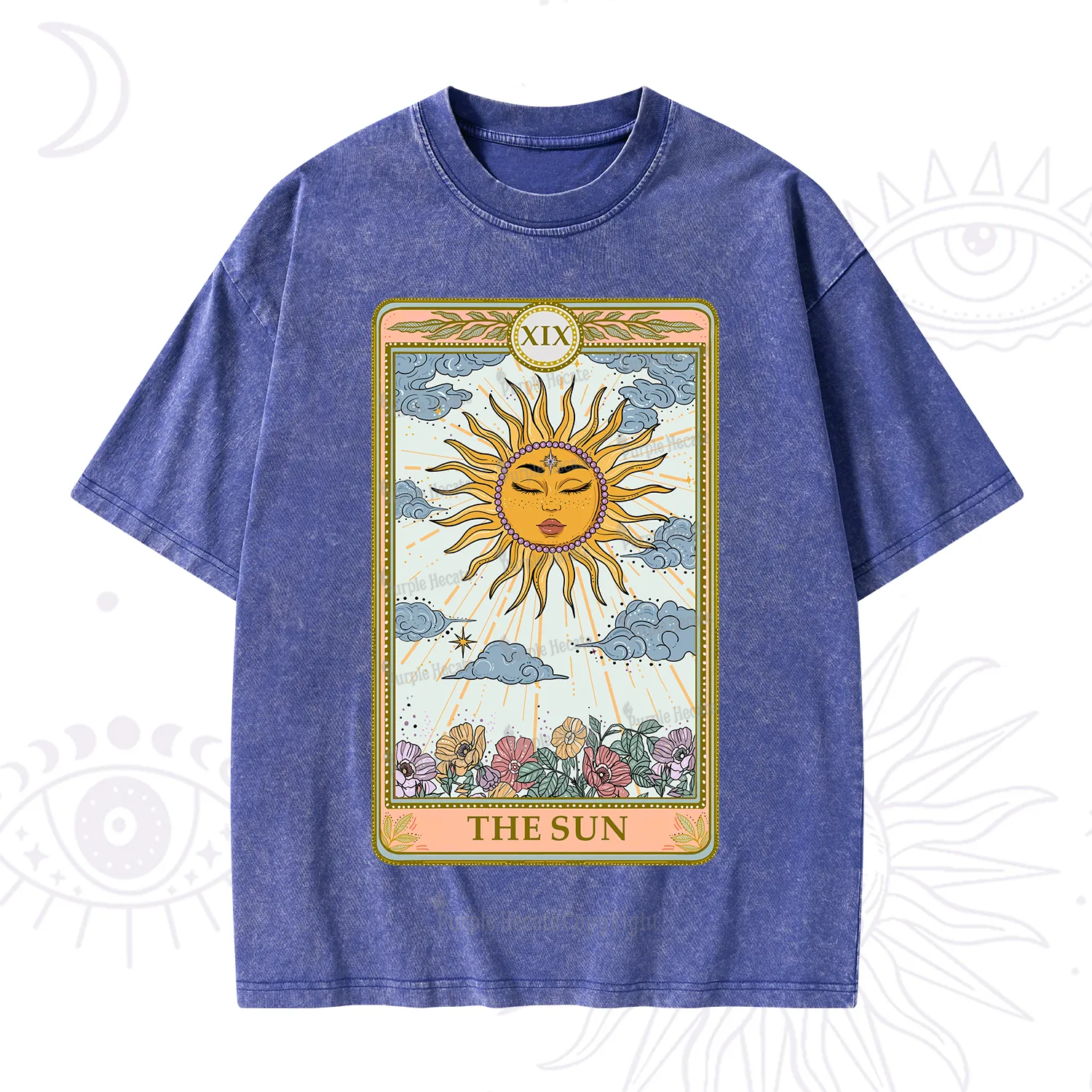 Purplehecate The Sun Tarot Washed T-Shirt