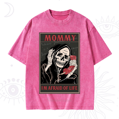 Purplehecate The Mommy I'm Afraid Of Life Oracle Card Washed T-Shirt