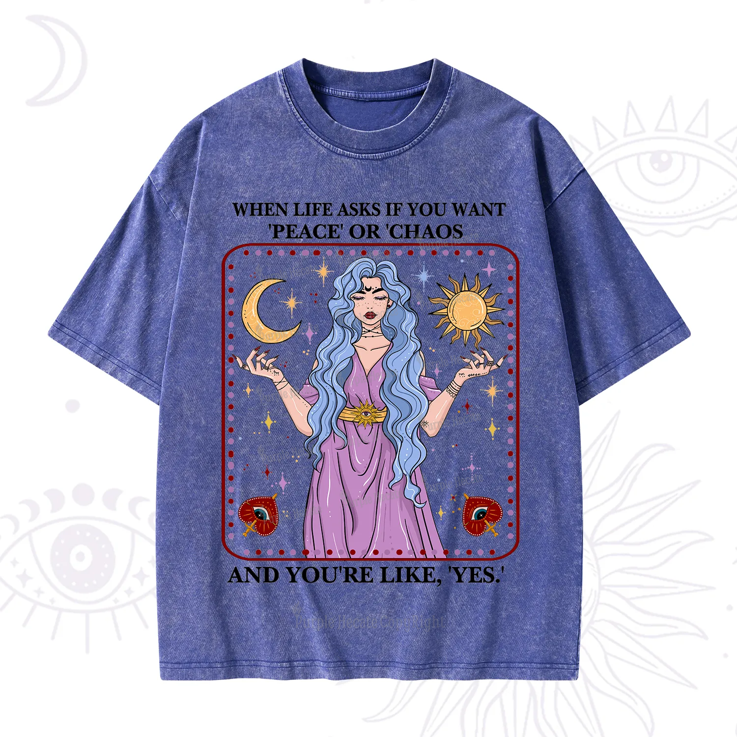 Purplehecate Peace Or Chaos Washed T-Shirt