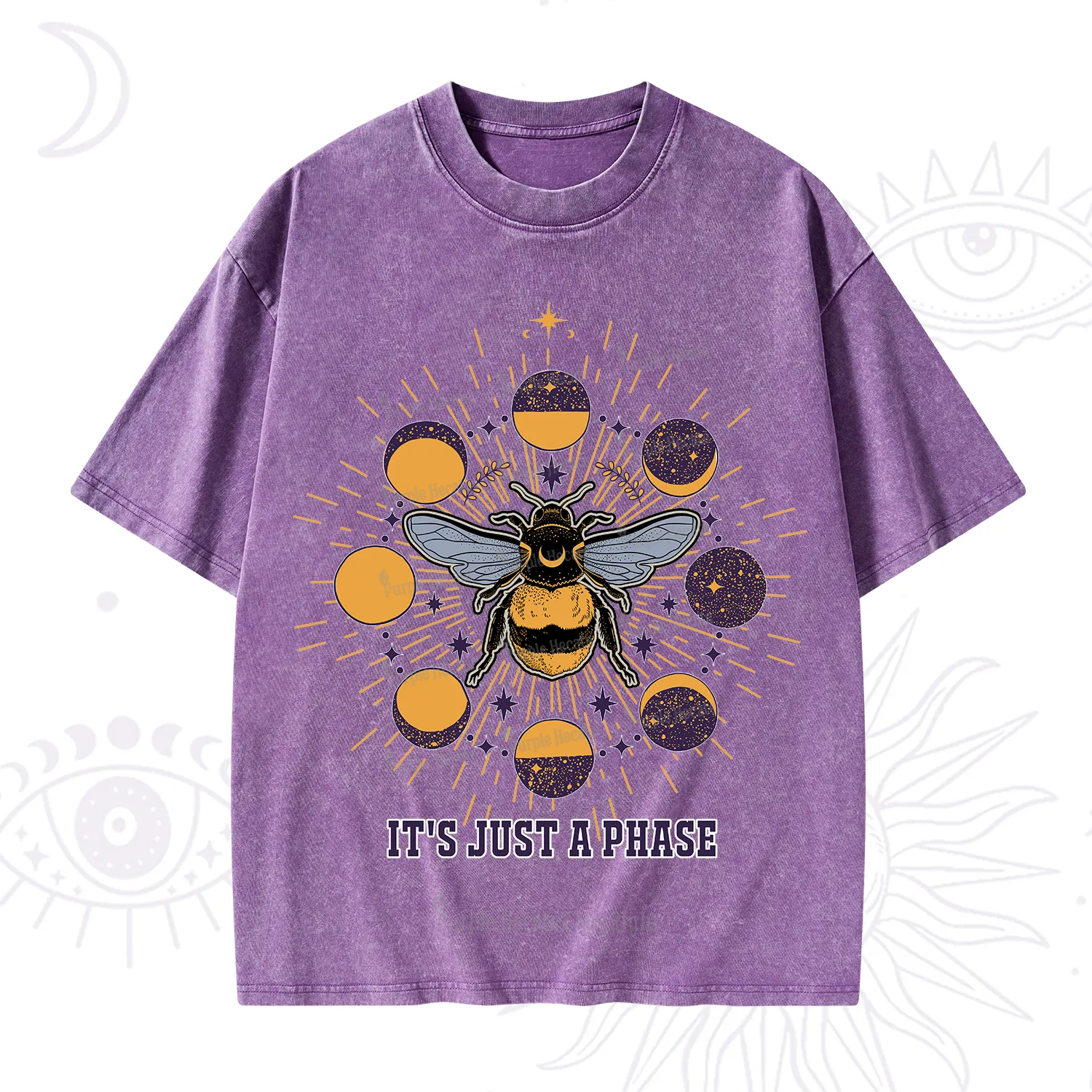 Purplehecate It's Just a Moon Bee Phase Washed T-Shirt
