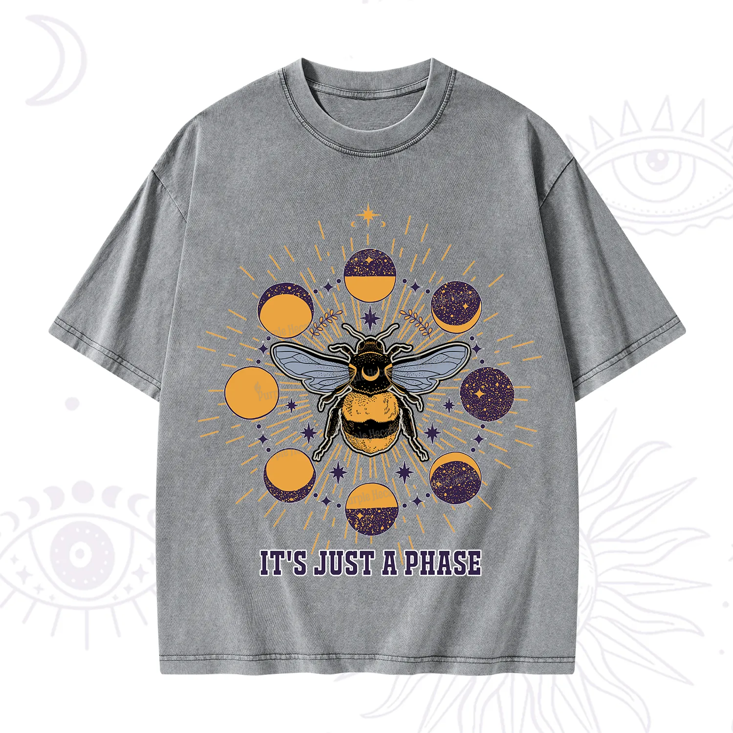 Purplehecate It's Just a Moon Bee Phase Washed T-Shirt