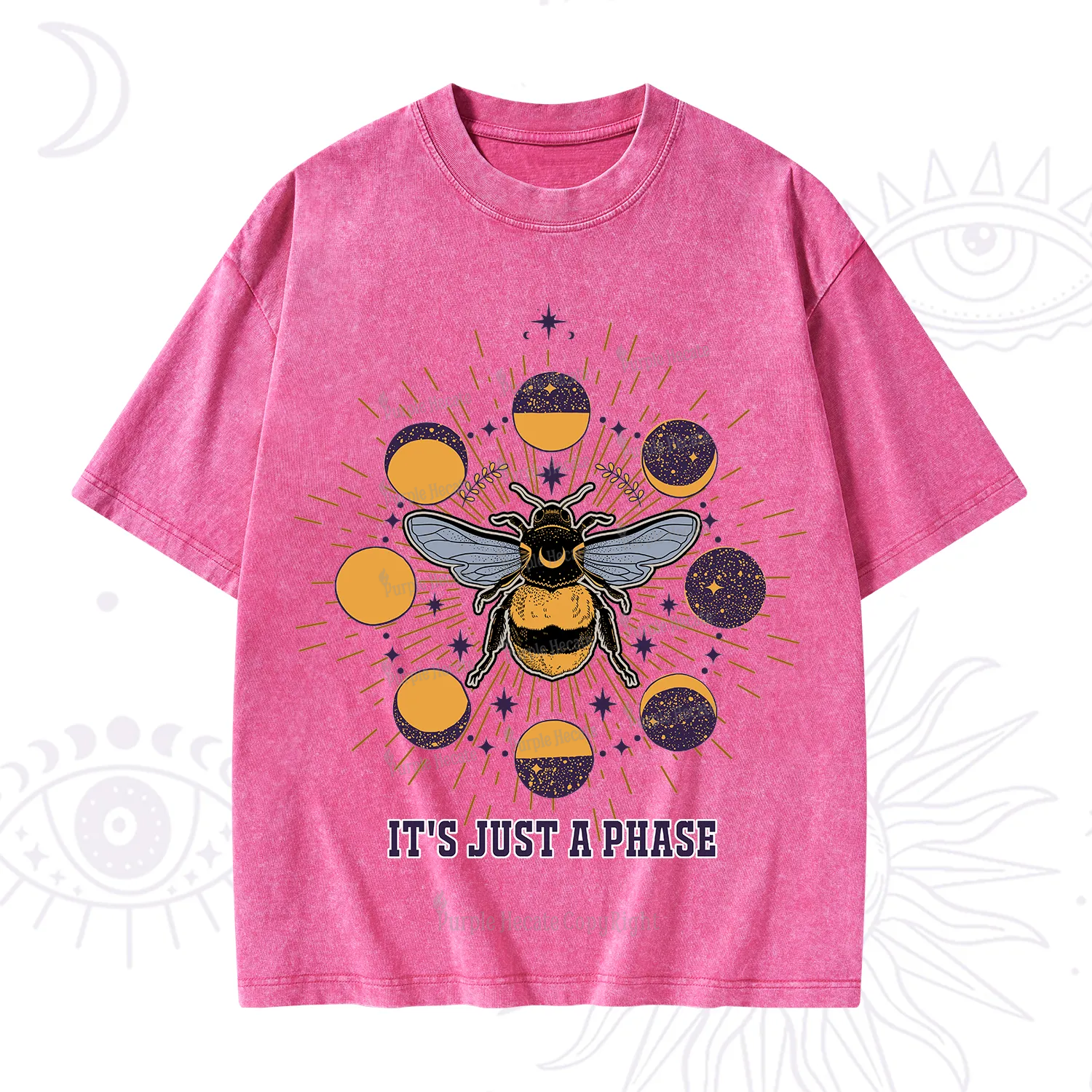 Purplehecate It's Just a Moon Bee Phase Washed T-Shirt