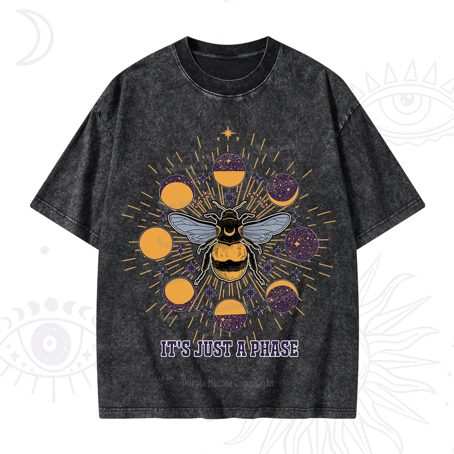 Purplehecate It's Just a Moon Bee Phase Washed T-Shirt