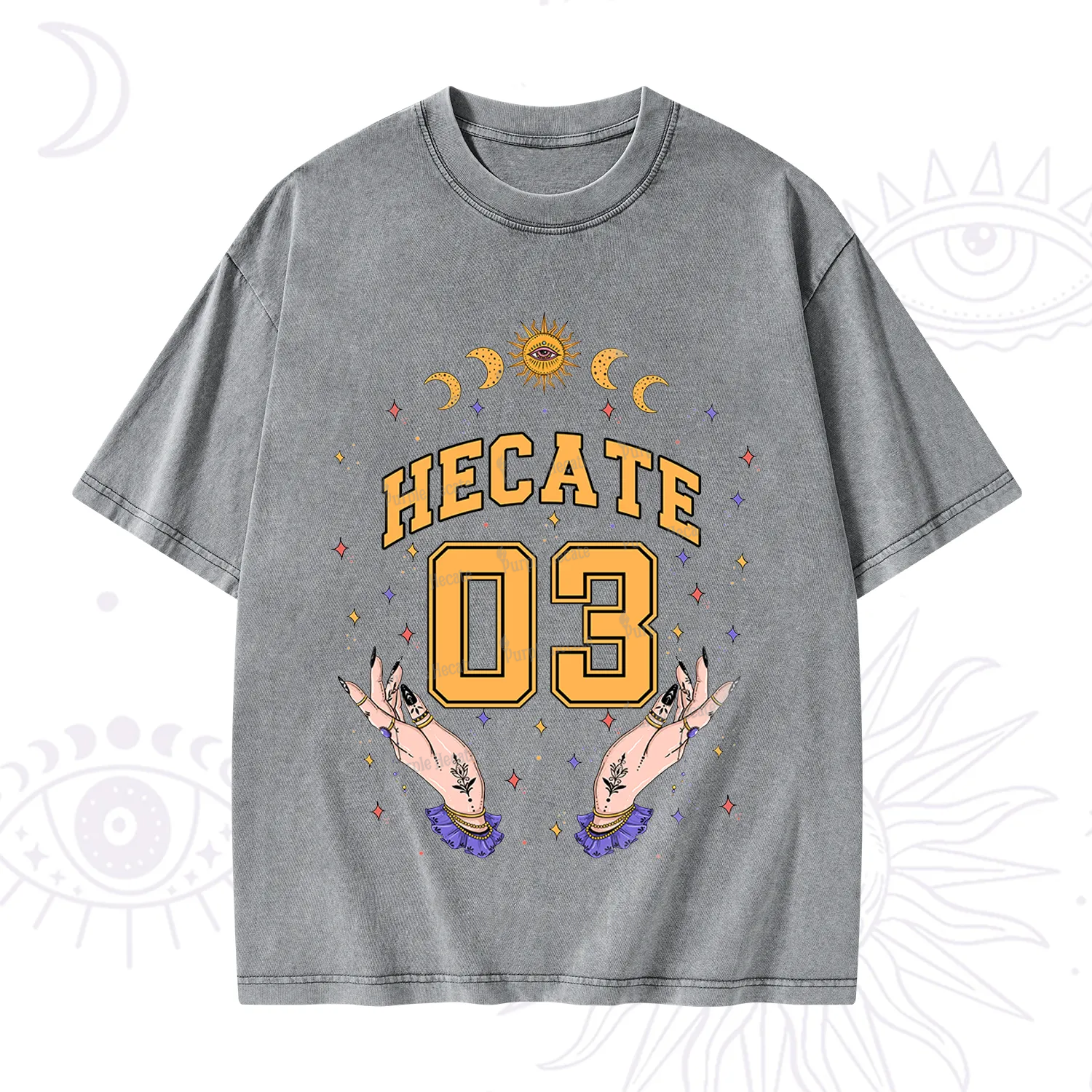 Purplehecate Hecate Moonlight Sorcery Washed T-Shirt