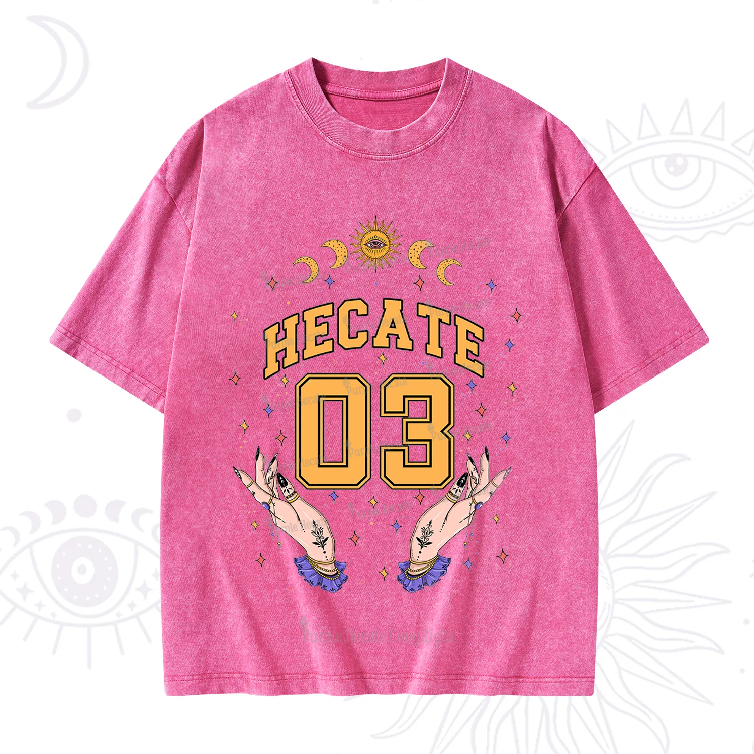 Purplehecate Hecate Moonlight Sorcery Washed T-Shirt