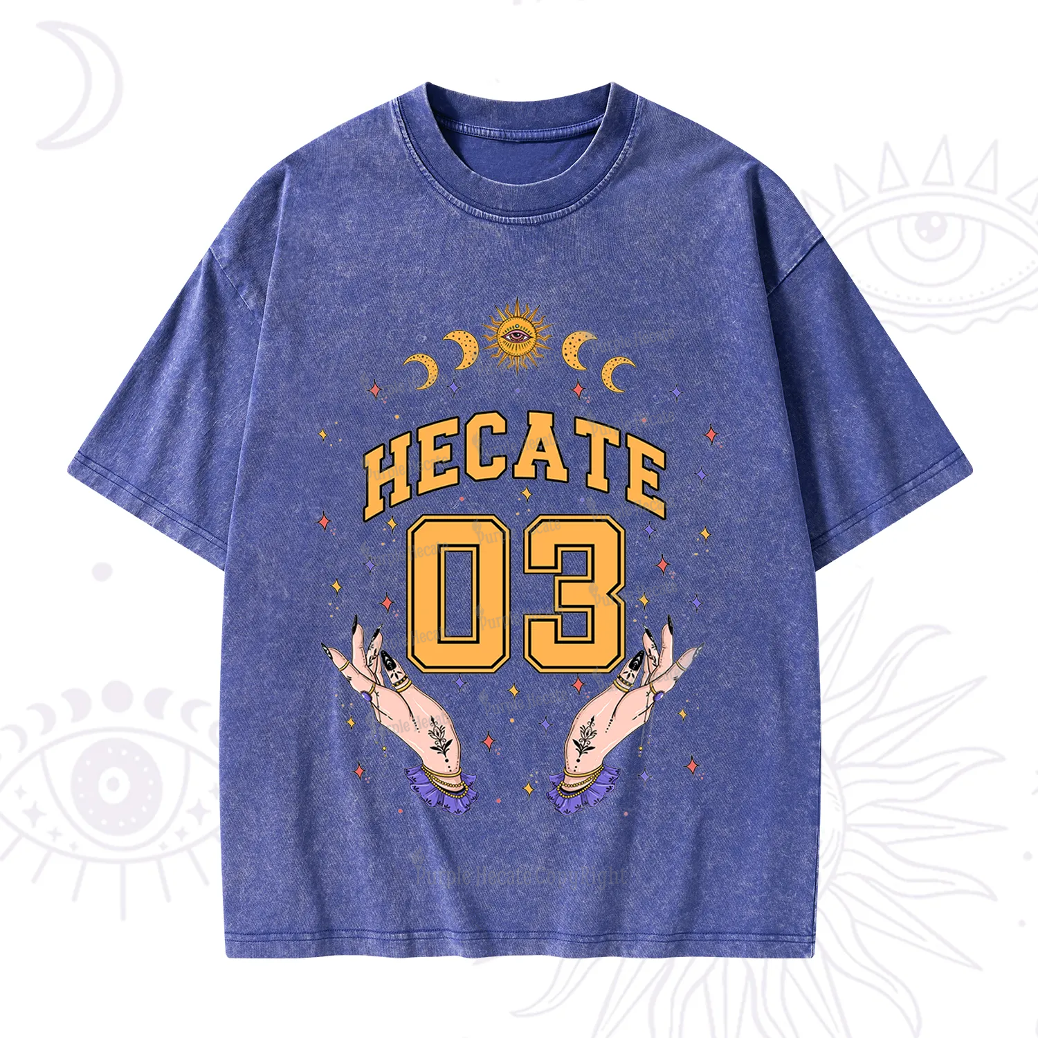 Purplehecate Hecate Moonlight Sorcery Washed T-Shirt