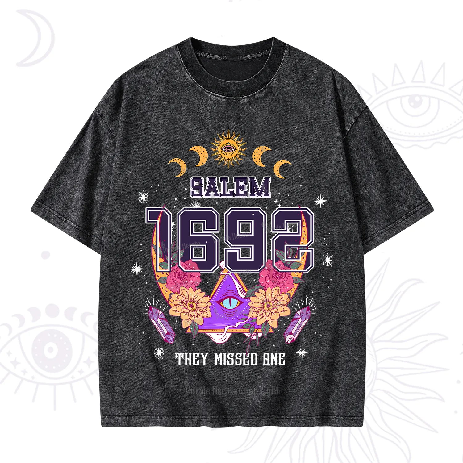 Purplehecate Salem 1692 They Missed One Washed T-Shirt