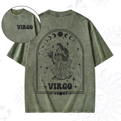 Purplehecate Zodiac Virgo Under the Stars Washed T-Shirt