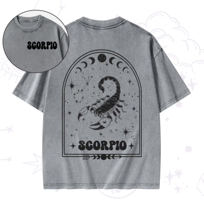 Purplehecate Zodiac Scorpio Under the Stars Washed T-Shirt
