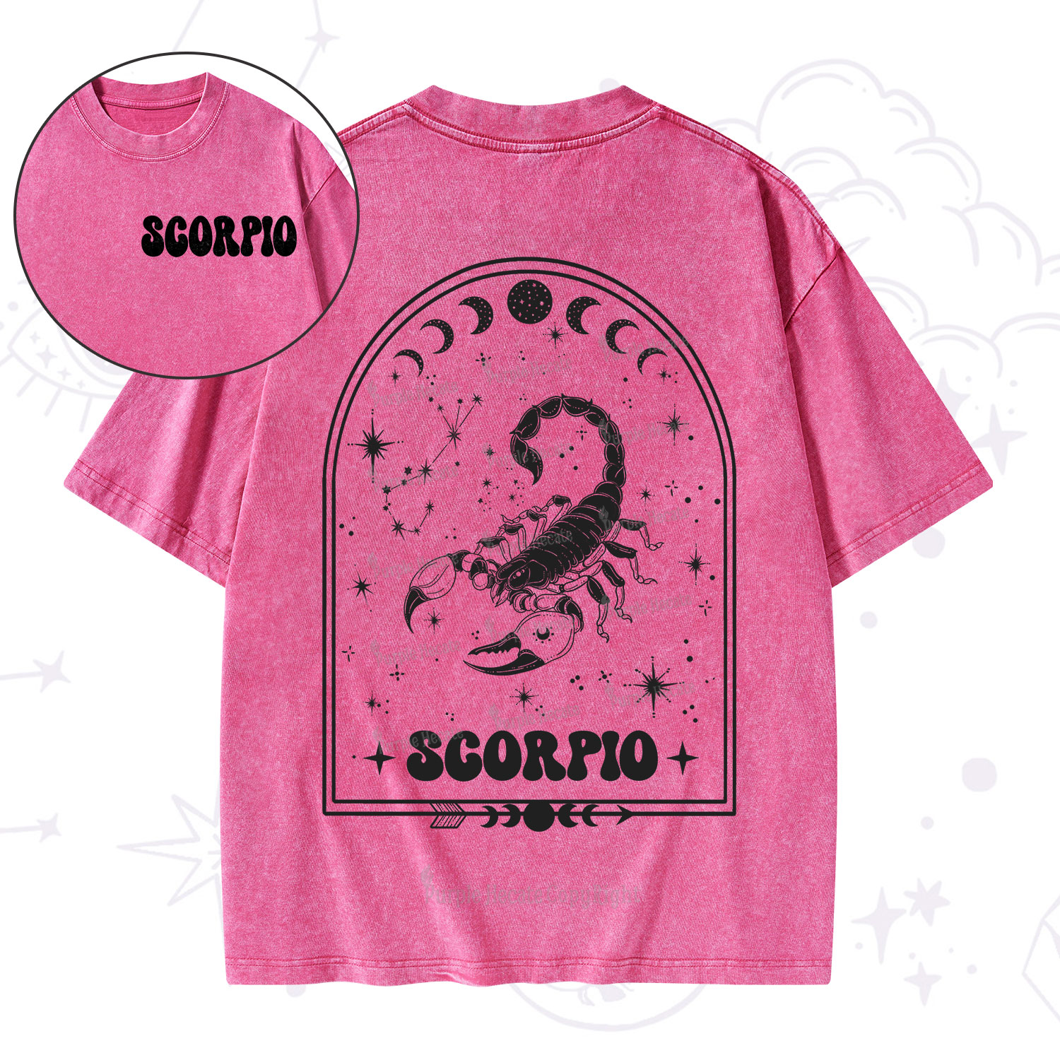 Purplehecate Zodiac Scorpio Under the Stars Washed T-Shirt
