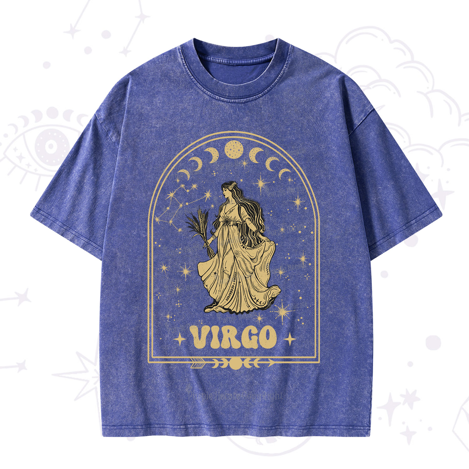 Purplehecate Zodiac Virgo Under the Stars Washed T-Shirt