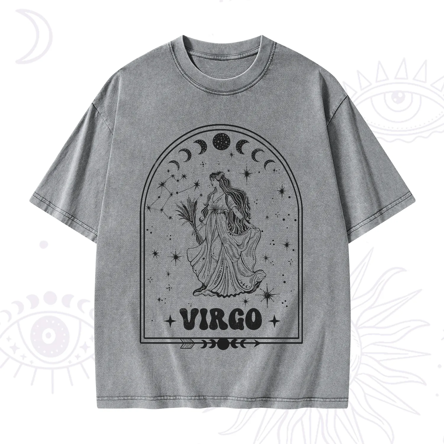 Purplehecate Zodiac Virgo Under the Stars Washed T-Shirt
