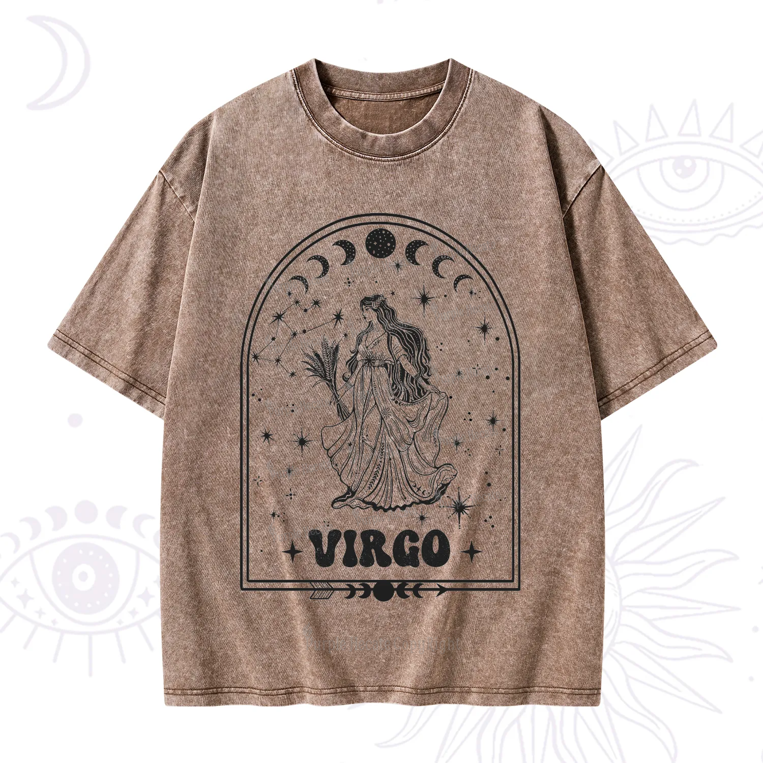 Purplehecate Zodiac Virgo Under the Stars Washed T-Shirt
