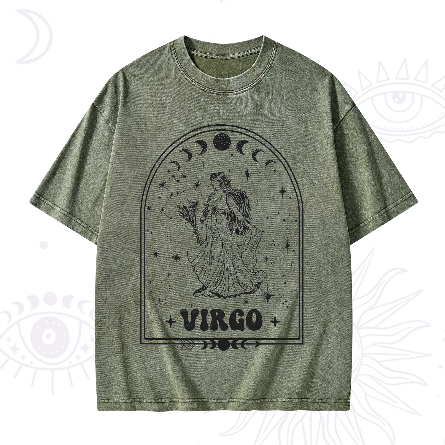 Purplehecate Zodiac Virgo Under the Stars Washed T-Shirt