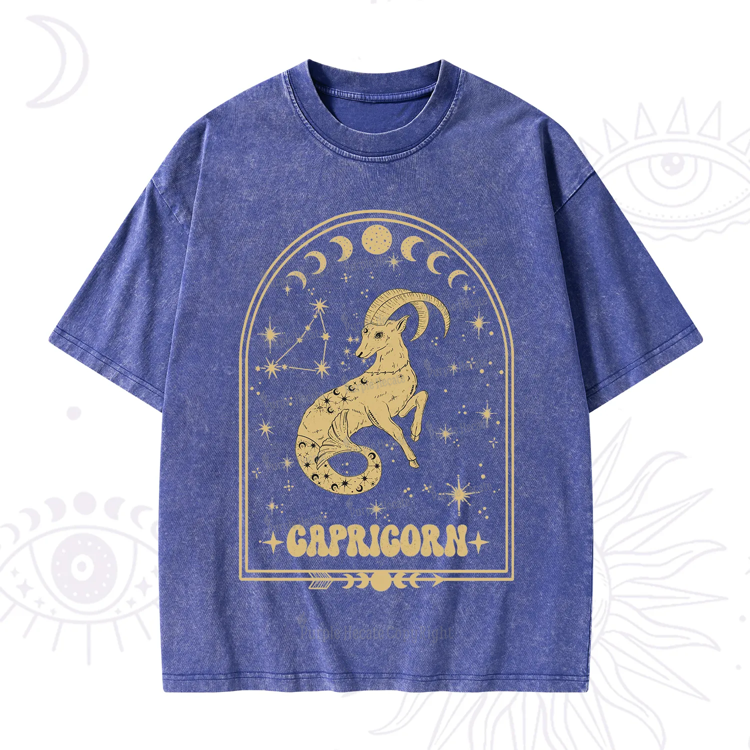 Purplehecate Zodiac Capricorn Under the Stars Washed T-Shirt