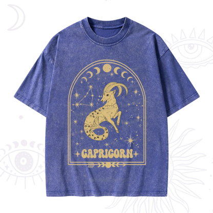 Purplehecate Zodiac Capricorn Under the Stars Washed T-Shirt