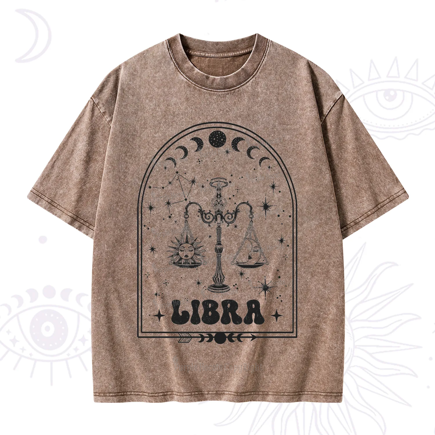 Purplehecate Zodiac Libra Under the Stars Washed T-Shirt