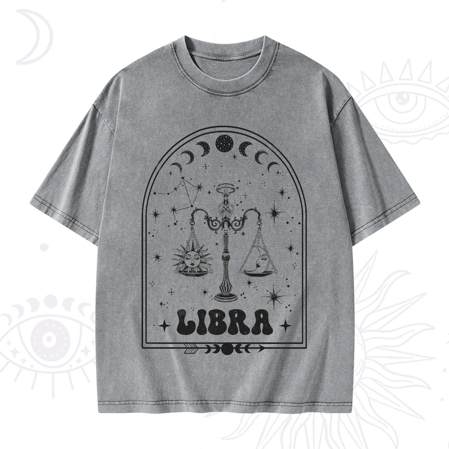 Purplehecate Zodiac Libra Under the Stars Washed T-Shirt