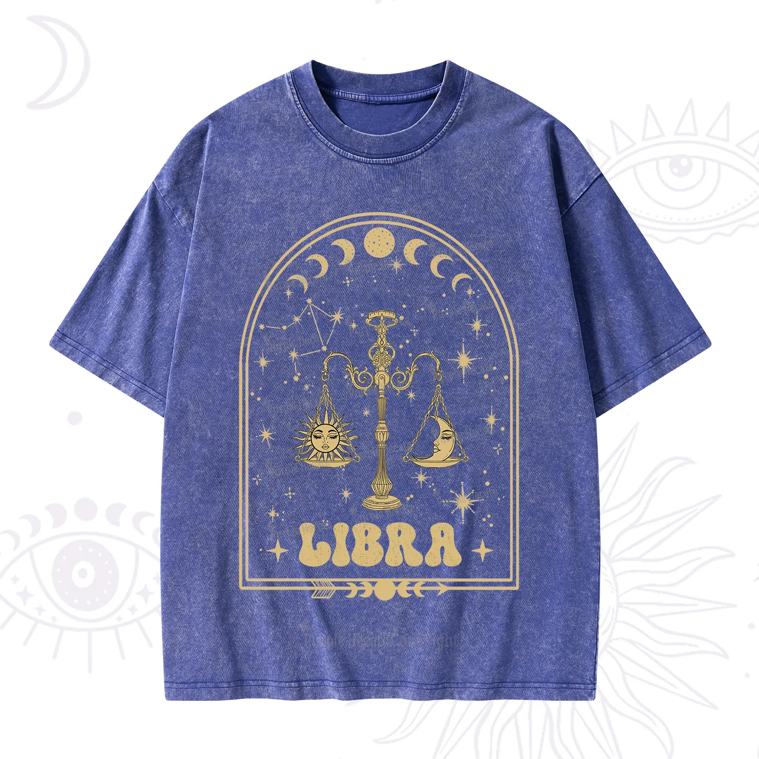 Purplehecate Zodiac Libra Under the Stars Washed T-Shirt