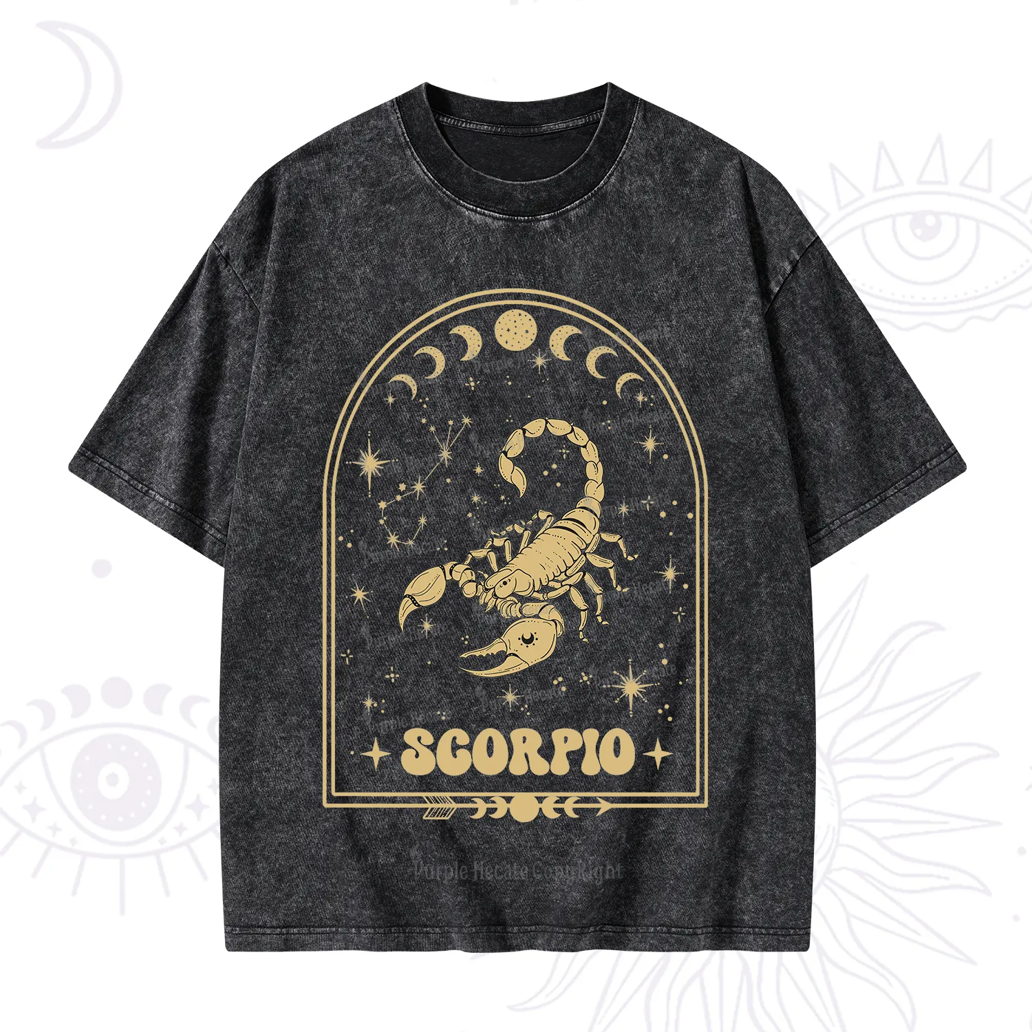 Purplehecate Zodiac Scorpio Under the Stars Washed T-Shirt