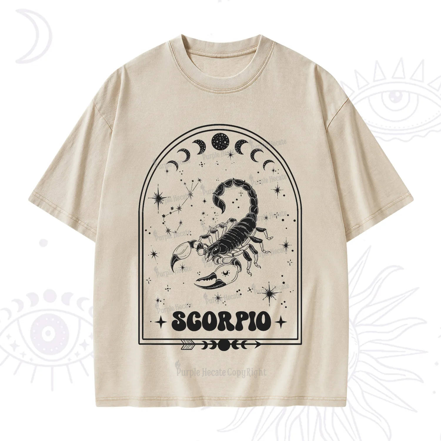Purplehecate Zodiac Scorpio Under the Stars Washed T-Shirt