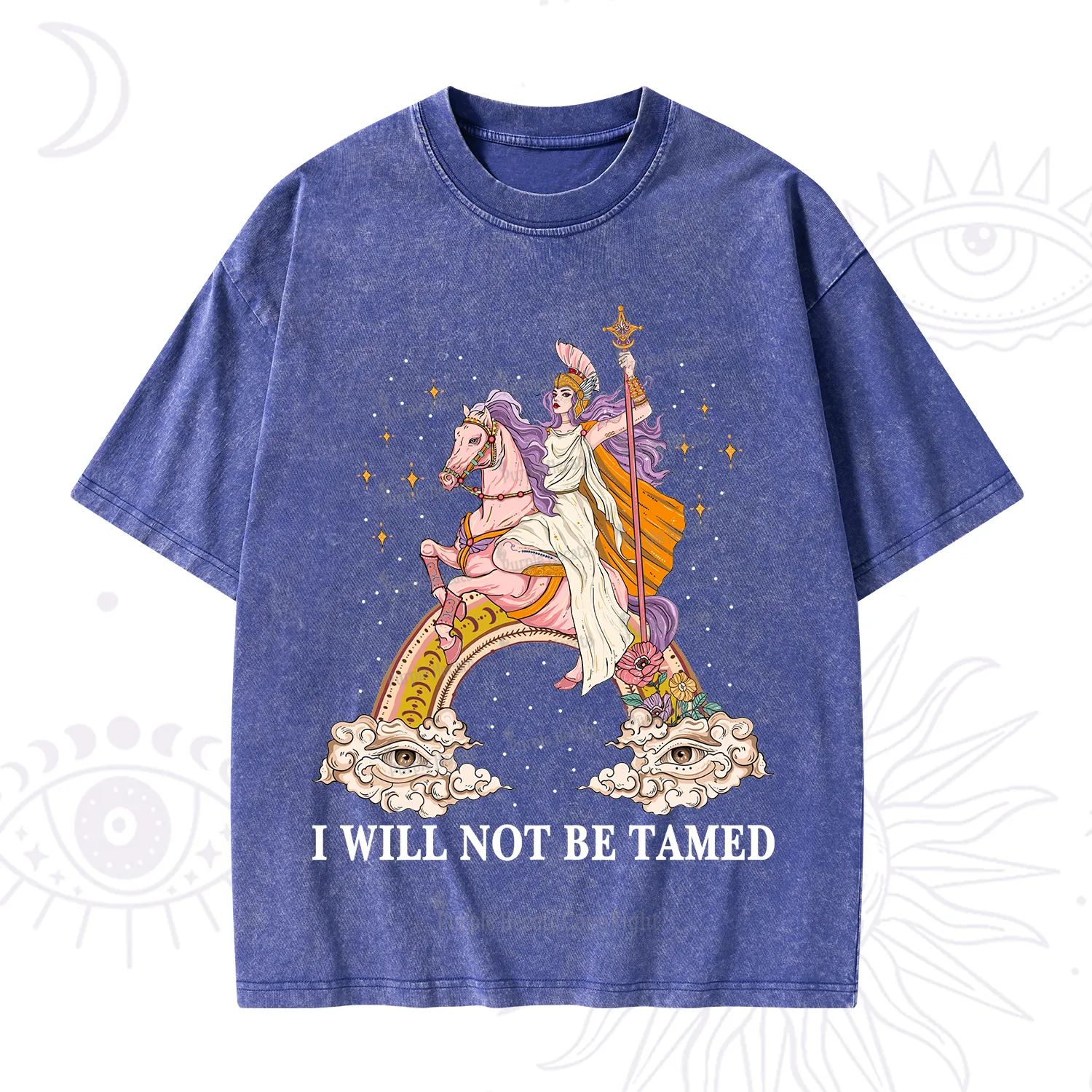 Purplehecate I Will Not Be Tamed Washed T-Shirt
