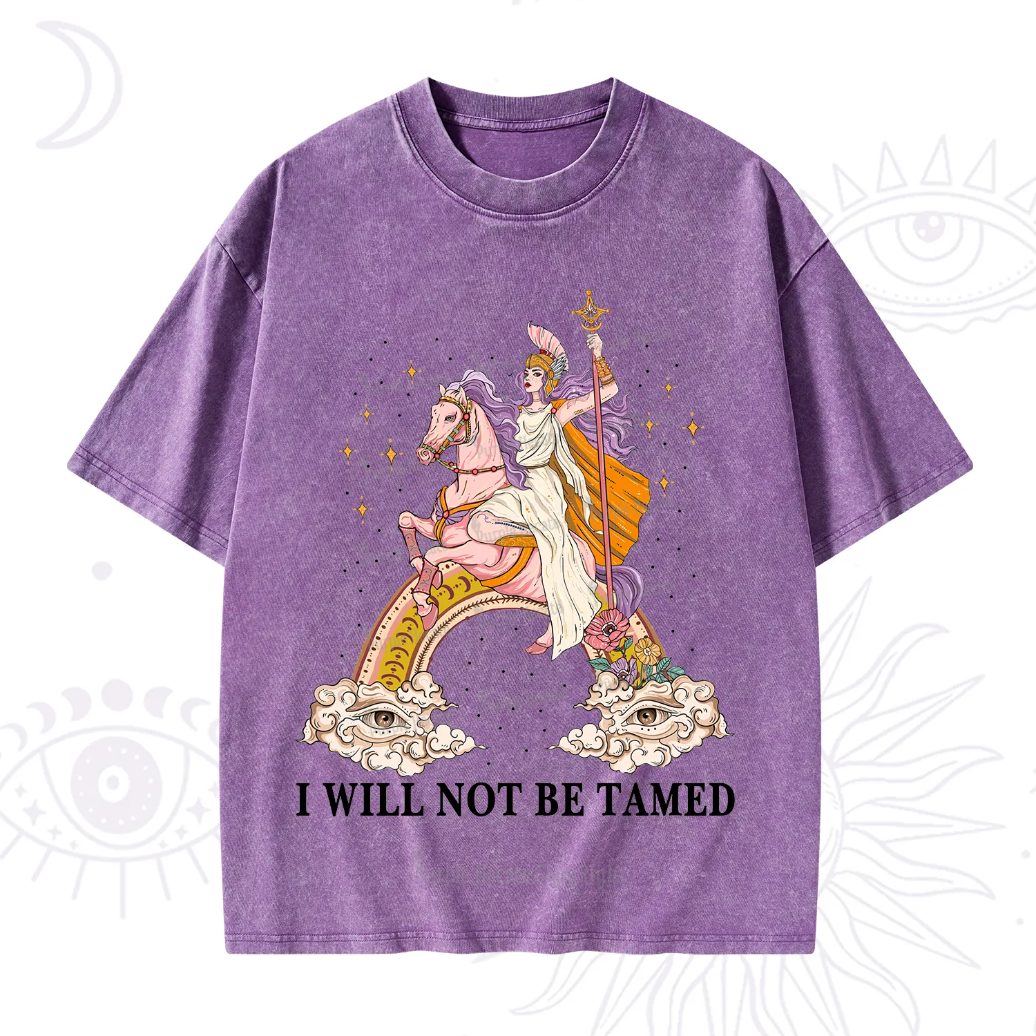 Purplehecate I Will Not Be Tamed Washed T-Shirt