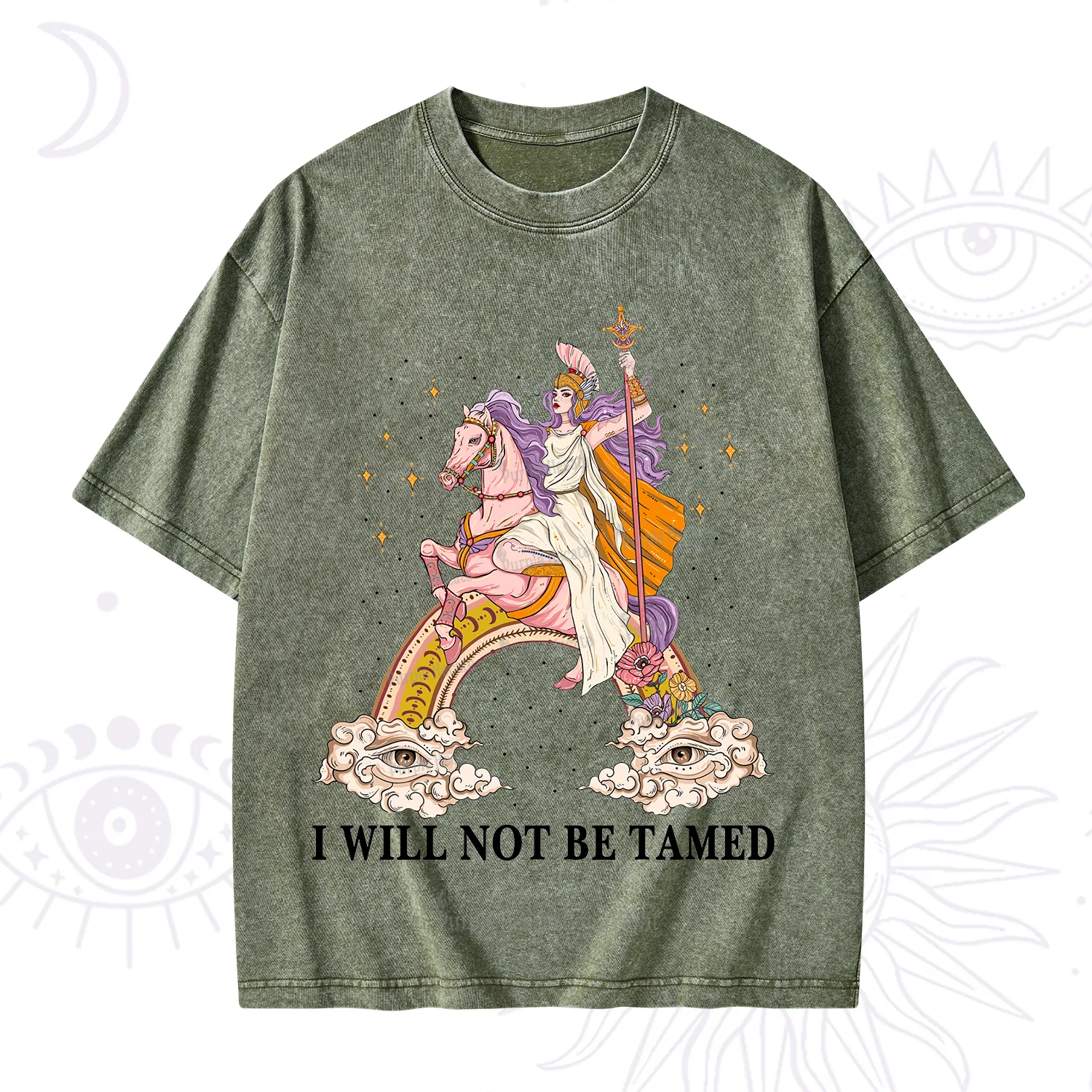 Purplehecate I Will Not Be Tamed Washed T-Shirt